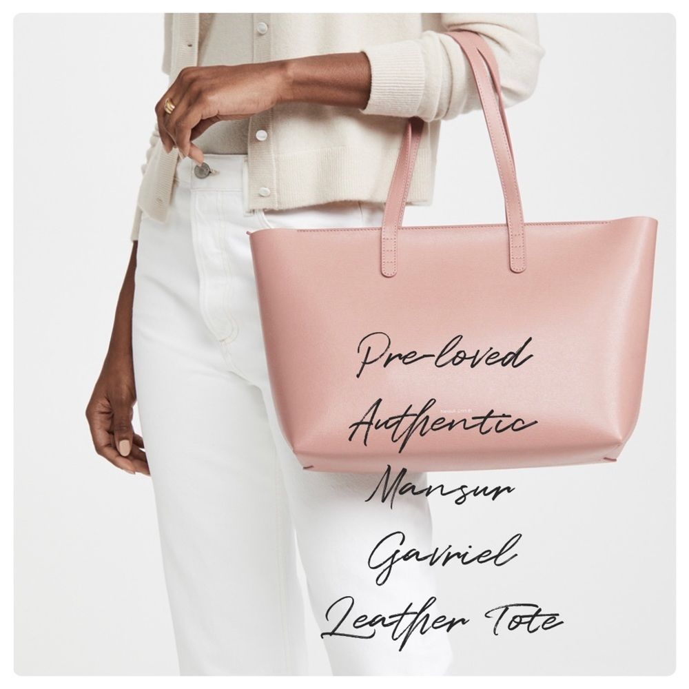 COPY - EUC Authentic Mansur Gavriel Pearl Pink tote bag with dust bag